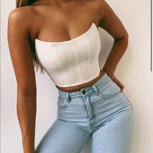 White Bustier Top